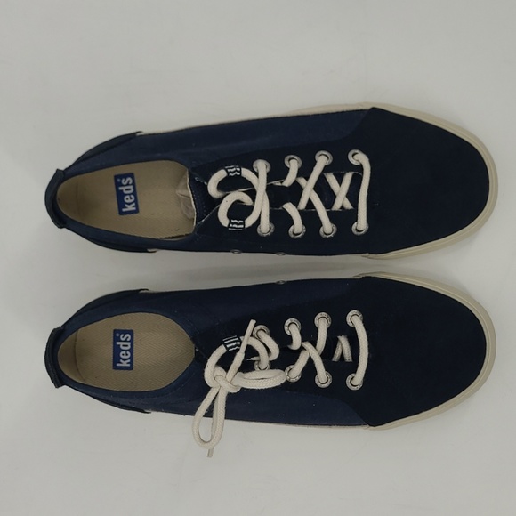 NWOT Navy Suede/Canvas Combo Keds Sneakers Women's Size 7.5 - Picture 4 of 9